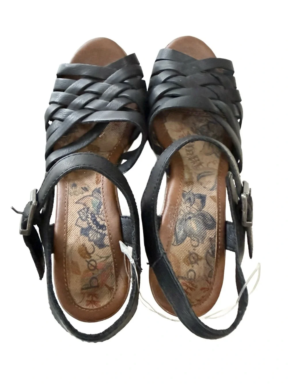 BOC Gweneth Women’s Woodgrain Wedge Sandals. NWOB. Size 7